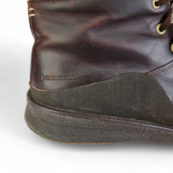 MERRELL brown leather Tremblant Ezra winter boots 8 - Picture 5 of 10